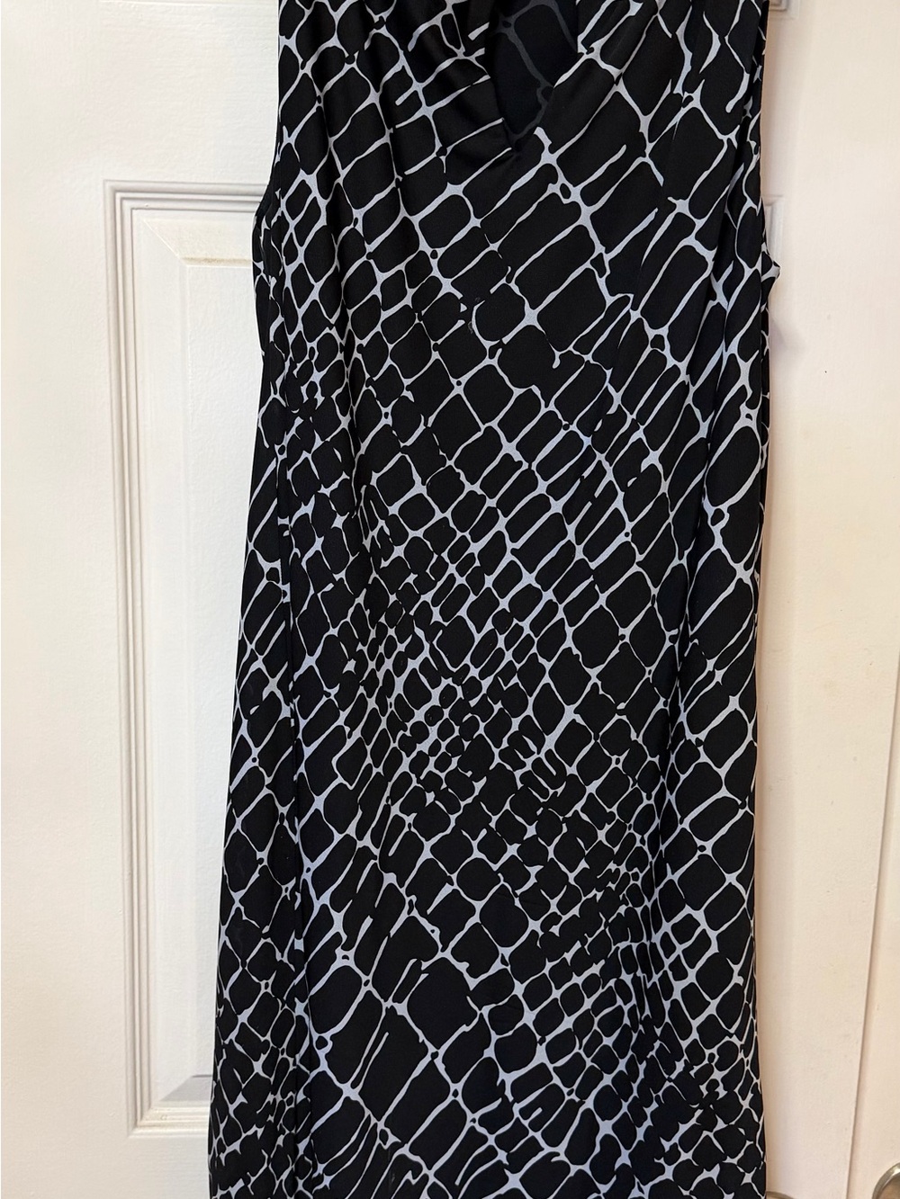 St John Sport Black & White silk Sleeveless Dress
